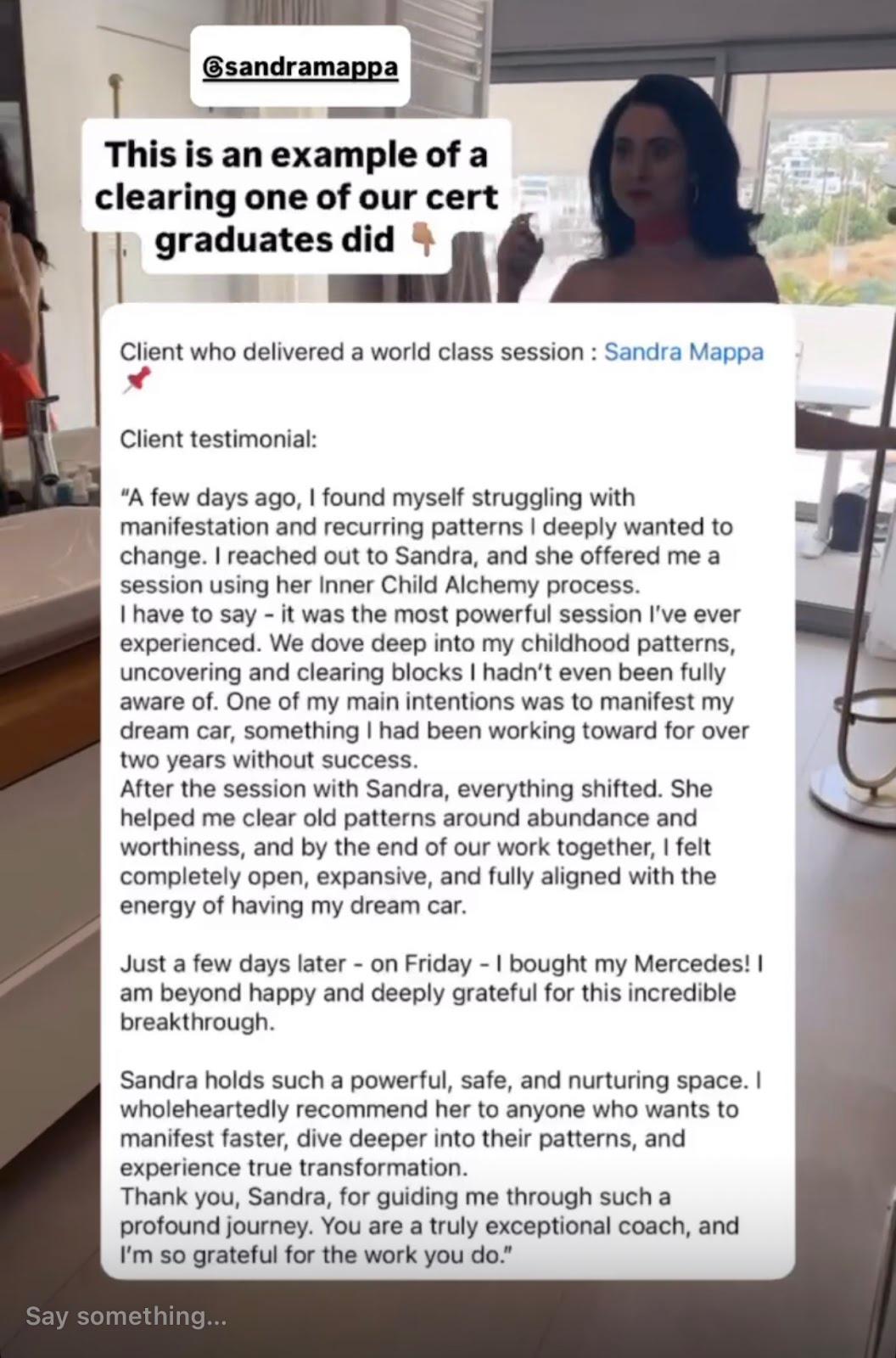 Sandra - Student Testimonial